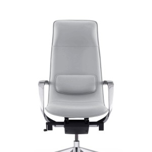 Modrest Nadella - Silla de oficina ejecutiva moderna con respaldo alto en color gris