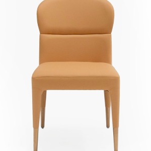 Modrest Ogden - Silla de comedor moderna color melocotón y oro rosa (juego de 2)