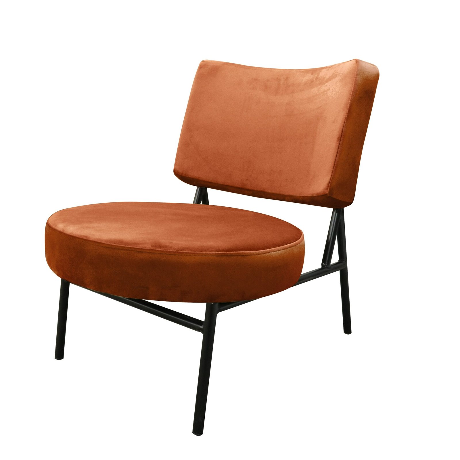 Modrest Sami - Silla decorativa moderna de terciopelo naranja