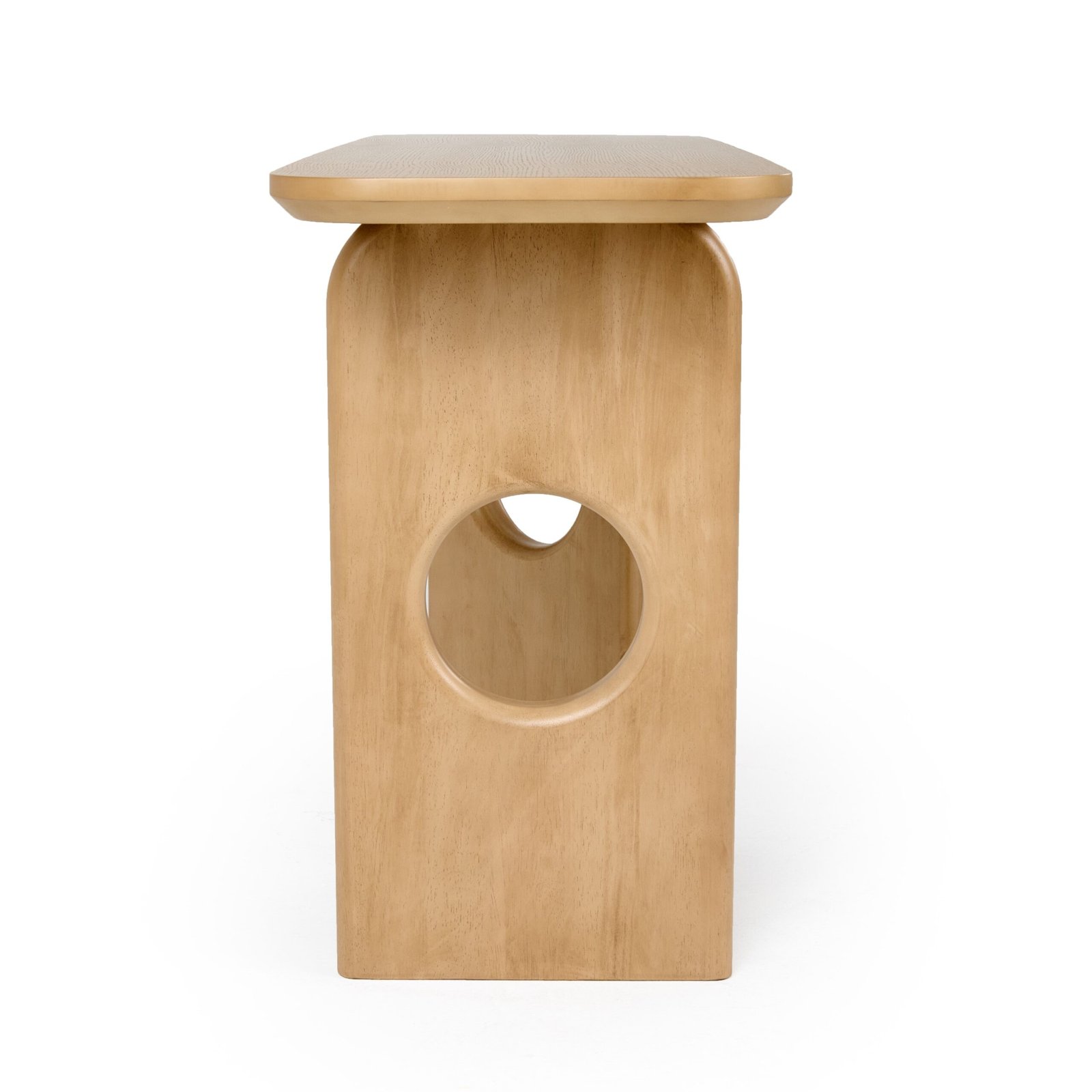 Nova Domus Oshana - Mesa consola moderna de roble blanco - Image 5