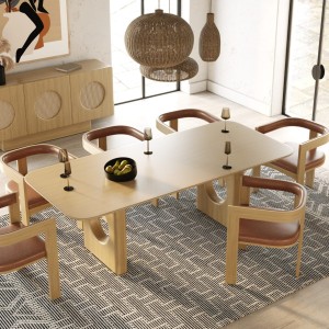 Nova Domus Oshana - Mesa de comedor moderna de roble blanco