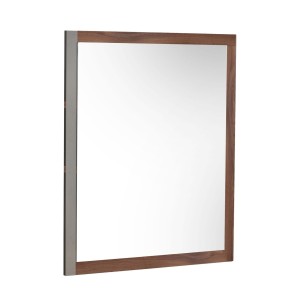 Nova Domus Palermo - Espejo italiano moderno de imitación de hormigón y nogal