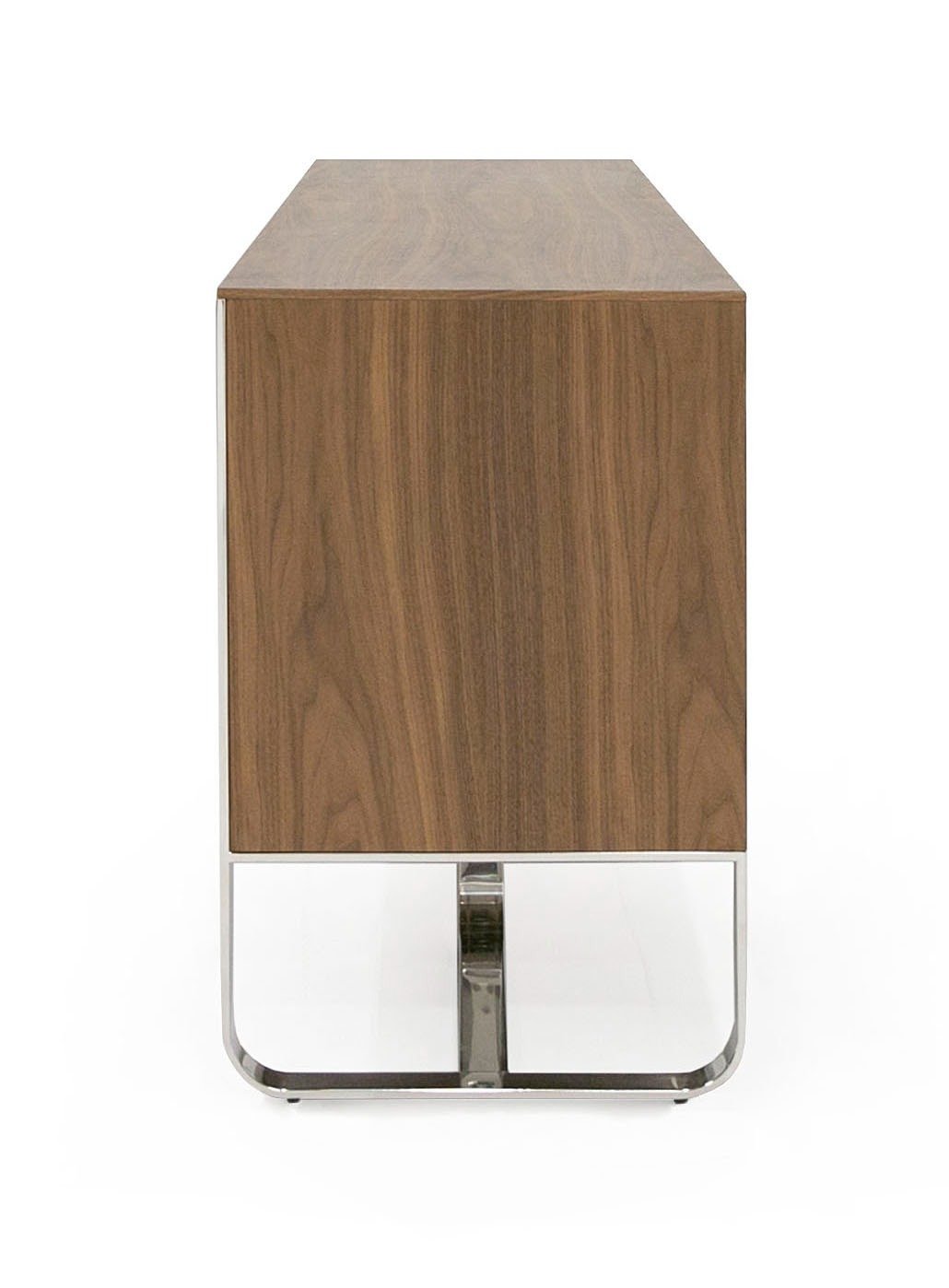 Modrest Pauline- Aparador buffet moderno de nogal y acero inoxidable - Image 4