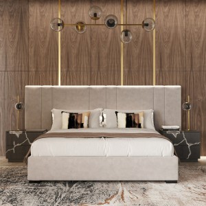 Modrest Penélope - Recámara moderna de terciopelo gris