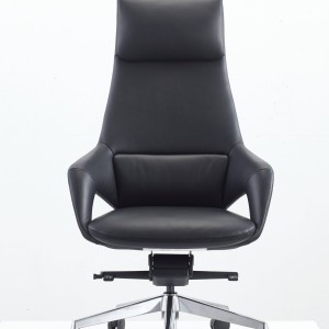 Modrest - Silla de oficina ejecutiva moderna Prost con respaldo alto en negro