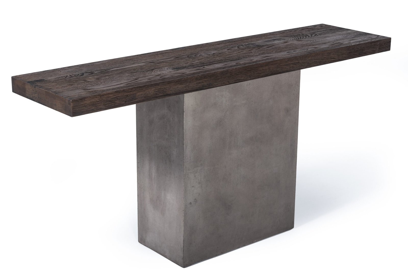 Mesa consola Modrest Renzo moderna de roble y hormigón
