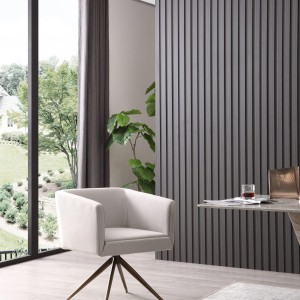 Modrest Riaglow - Silla de comedor contemporánea de tela gris claro