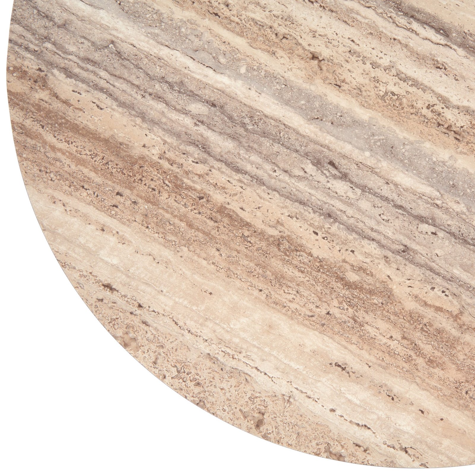 Nova Domus Roma - Mesa de centro redonda moderna de travertino sintético - Image 4