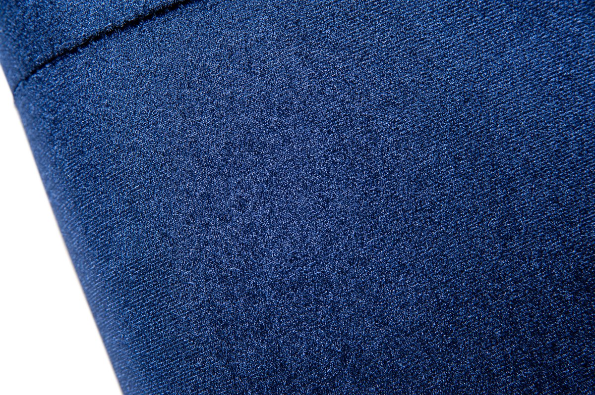 Silla decorativa Modrest Samara moderna en azul y dorado - Image 3