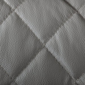 Divani Casa Wolford Silla moderna de cuero gris