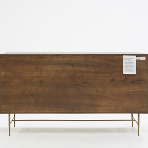 Cómoda moderna Modrest Selena de acacia y latón