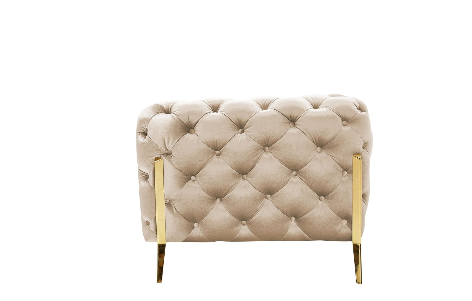 Divani Casa Sheila - Silla transicional de tela beige claro