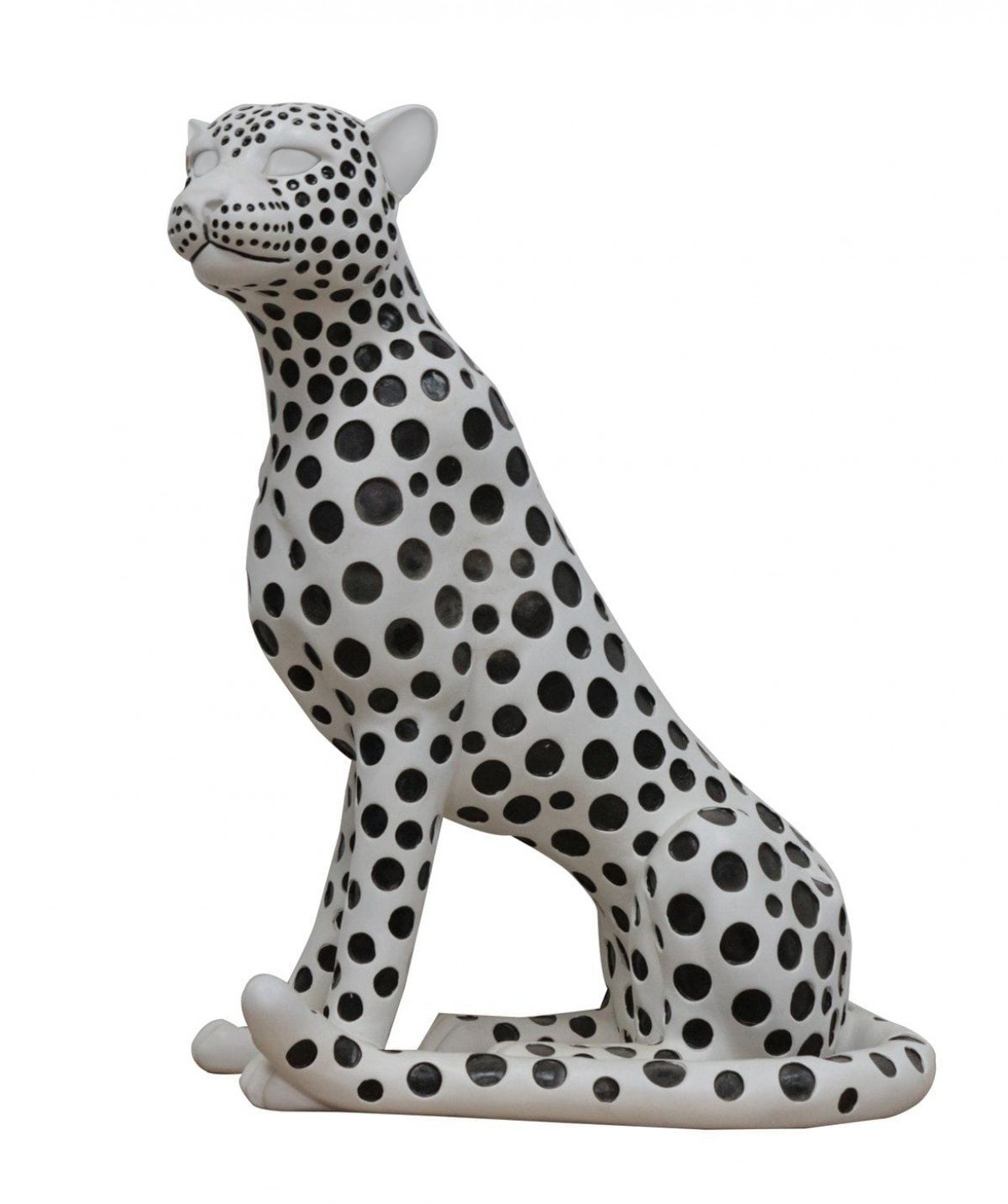Modrest Snow Leopard - Escultura blanca y negra