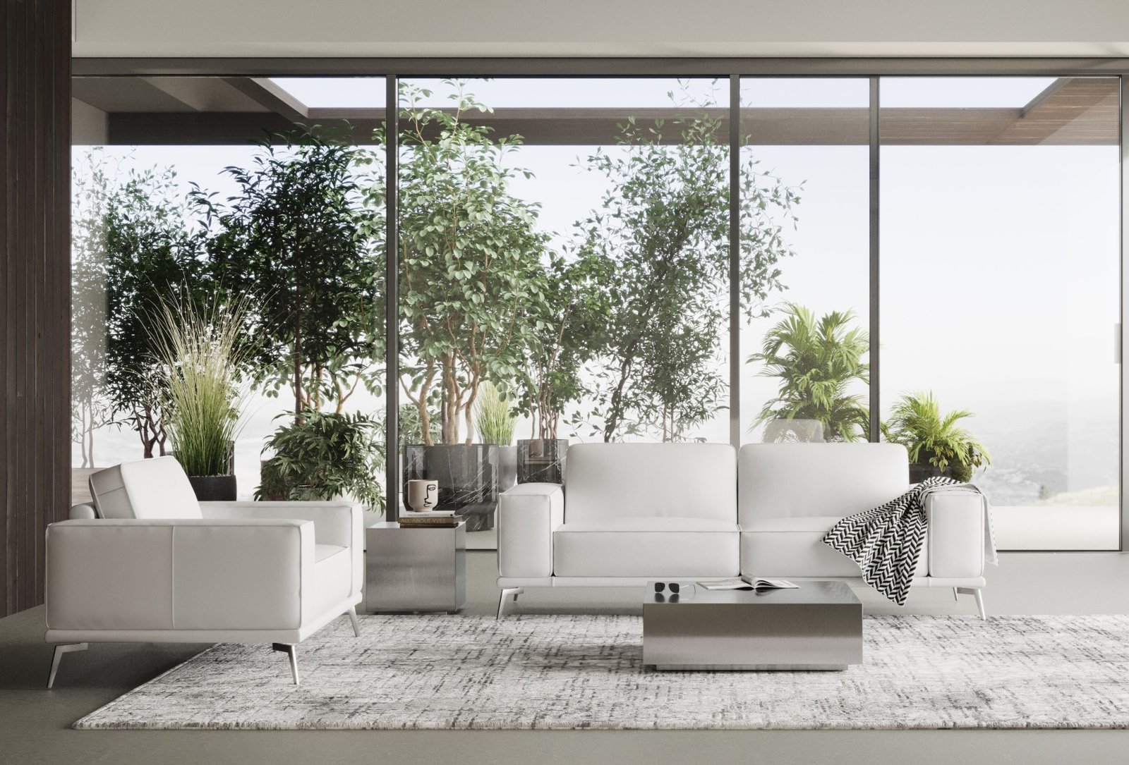 Lamod Italia Soho - Sofá italiano contemporáneo de cuero blanco - Image 2