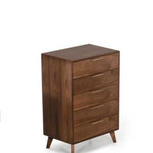 Cómoda Nova Domus Soria Mid-Century de nogal