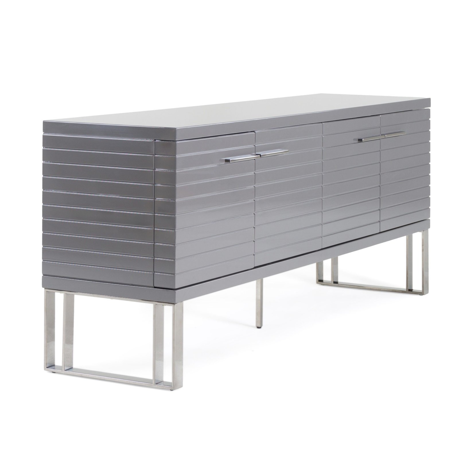 Modrest Splendor - Buffet de listones gris brillante - Image 3
