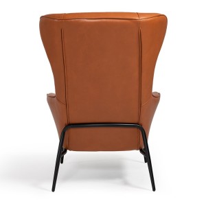 Divani Casa Susan Sillón moderno de polipiel naranja
