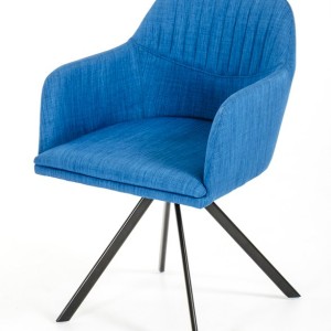 Sillón de comedor Modrest Synergy Mid-Century de tela azul