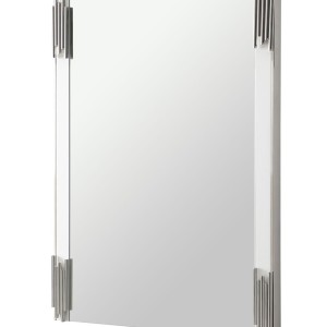 Modrest Token - Espejo moderno blanco y de acero inoxidable