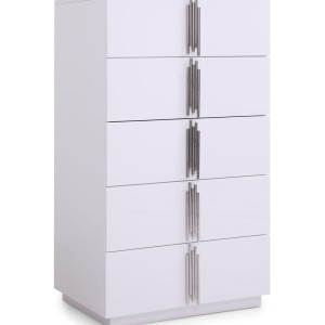 Modrest Token - Cofre moderno de acero inoxidable y blanco brillante