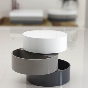 Mesa auxiliar redonda moderna Trio 1 de 3 tonos