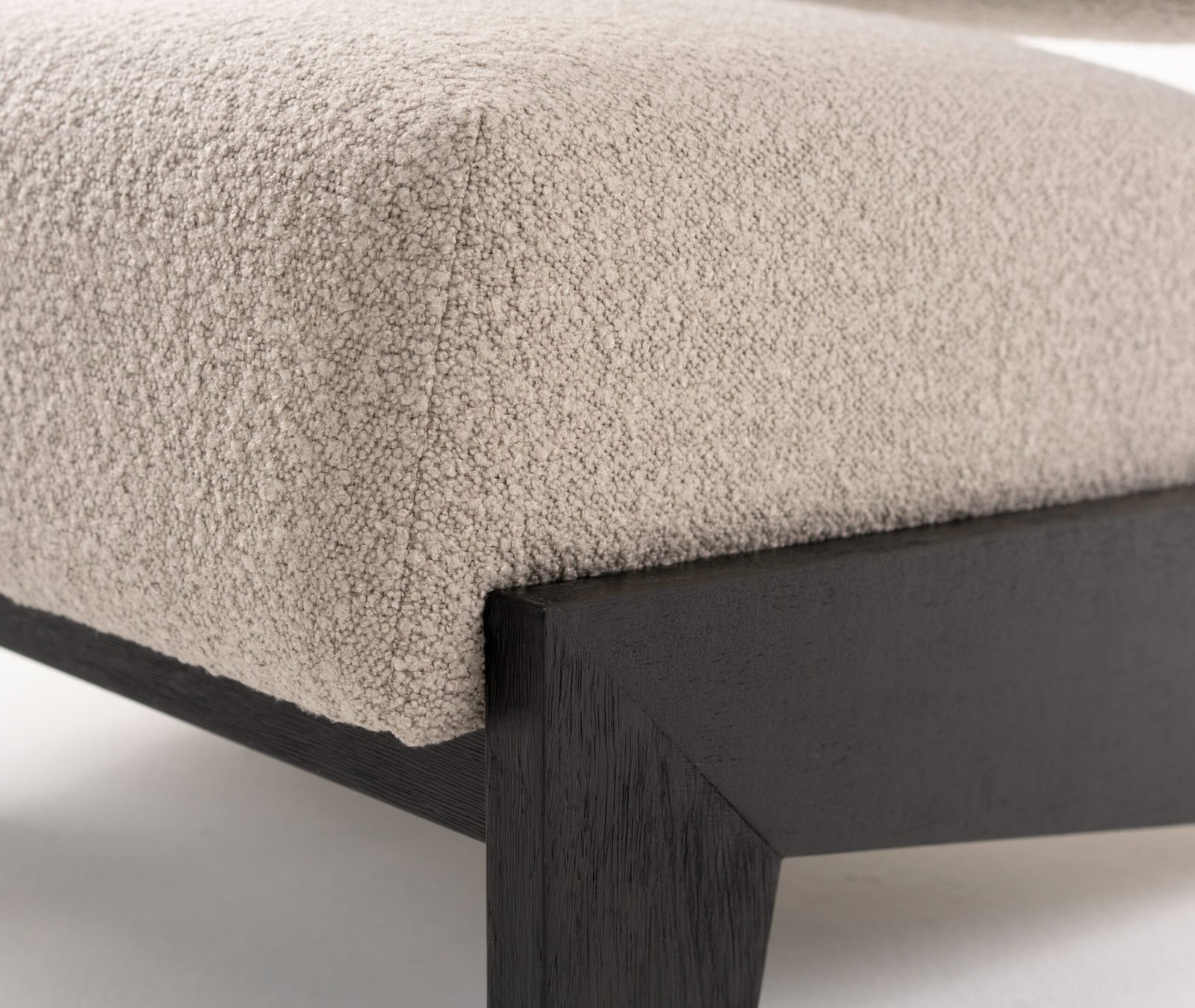 Modrest Tucker - Tela gris claro moderna de mediados de siglo + silla decorativa de nogal negro - Image 2