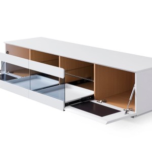 Mueble de TV Modrest Frost moderno pequeño blanco