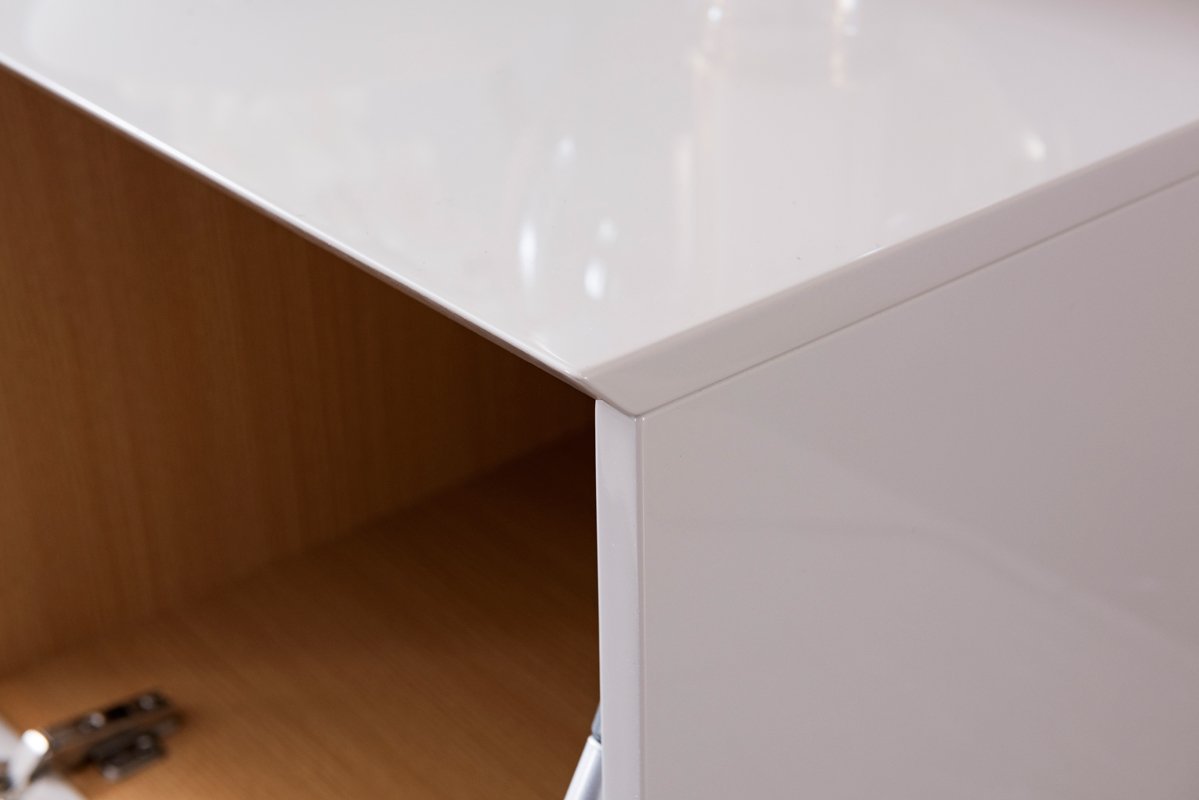 Modrest Frost moderno pequeño mueble de TV gris - Image 4