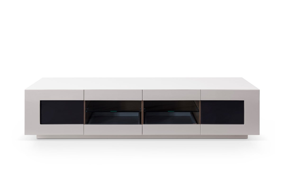 Modrest Frost moderno pequeño mueble de TV gris - Image 3