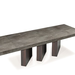 Nova Domus Amsterdam - Mesa de comedor moderna de roble eucalipto y volcán gris