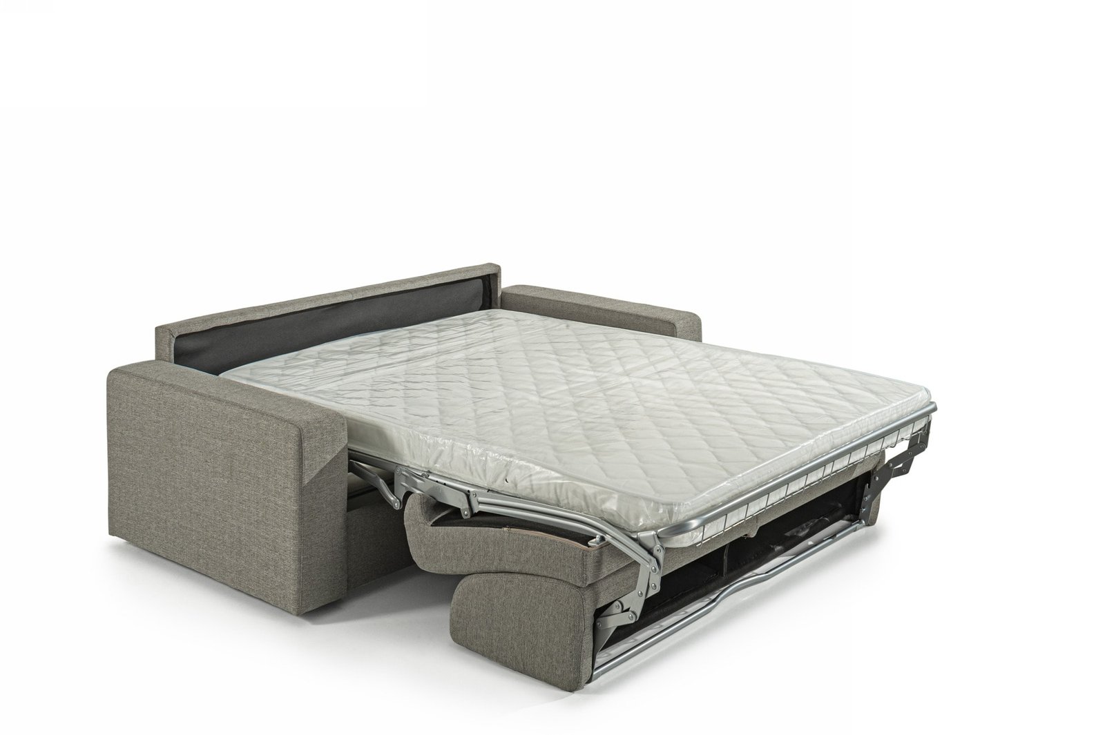 Modrest Made in Italy Urrita - Sofá cama moderno de tela gris con colchón tamaño completo - Image 5