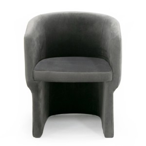 Modrest Vassar - Silla de comedor moderna de terciopelo gris