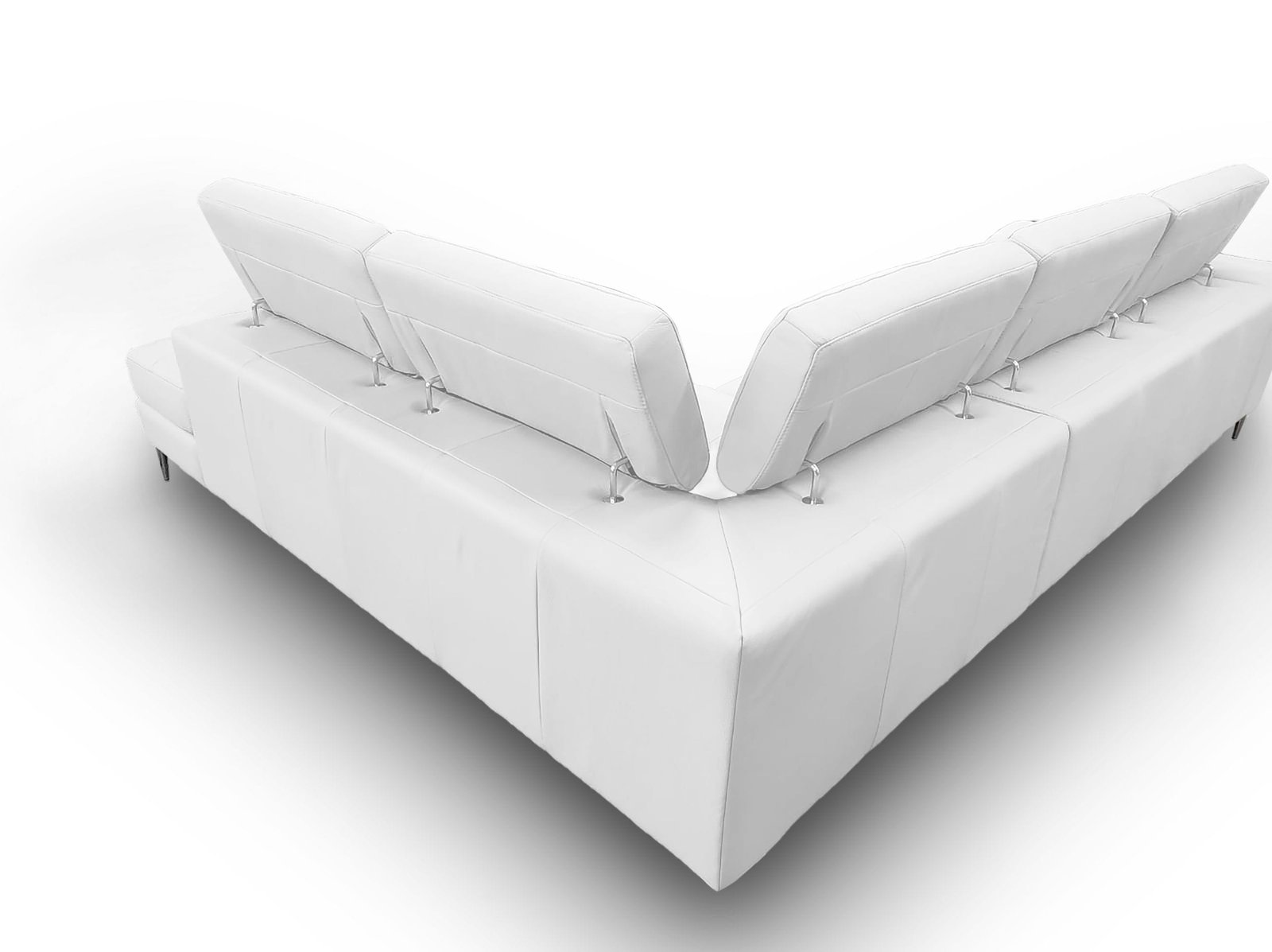 Lamod Italia Viola - Sofá seccional italiano contemporáneo de cuero blanco con orientación derecha - Image 4