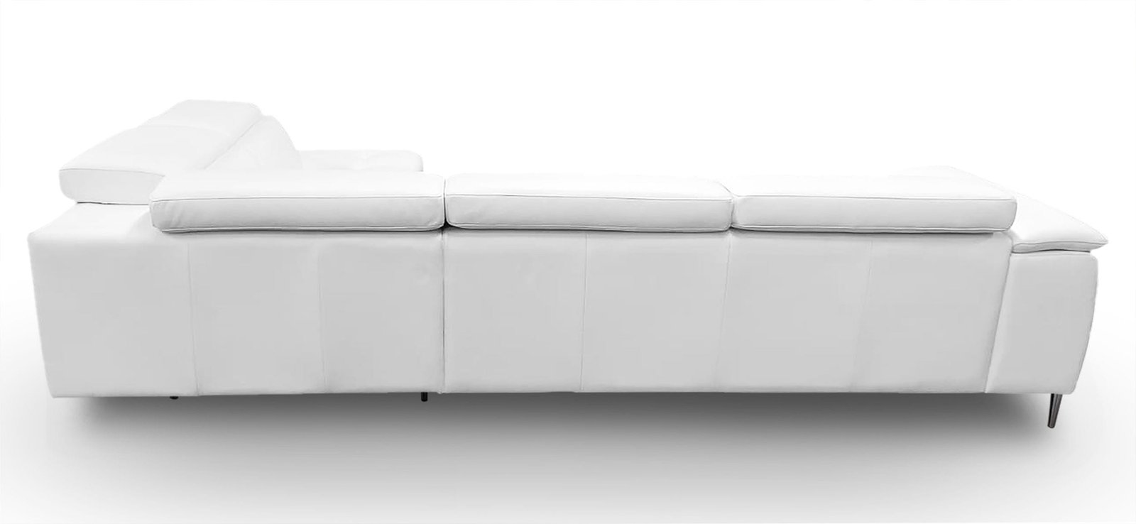 Lamod Italia Viola - Sofá seccional italiano contemporáneo de cuero blanco con orientación derecha - Image 5