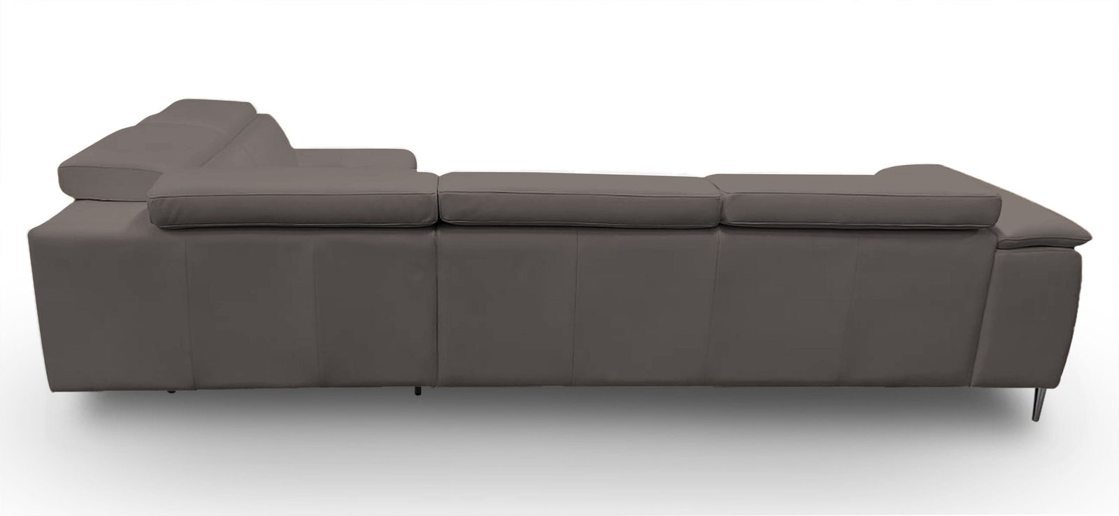 Lamod Italia Viola - Sofá seccional italiano contemporáneo de cuero gris con orientación derecha - Image 5