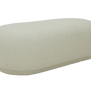 Divani Casa Kael - Otomana Sherpa blanca contemporánea