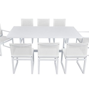 Renava Wake - Mesa de comedor de exterior blanca moderna