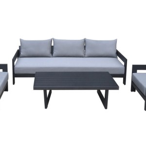 Renava Wake - Conjunto de sofás de exterior en color carbón oscuro