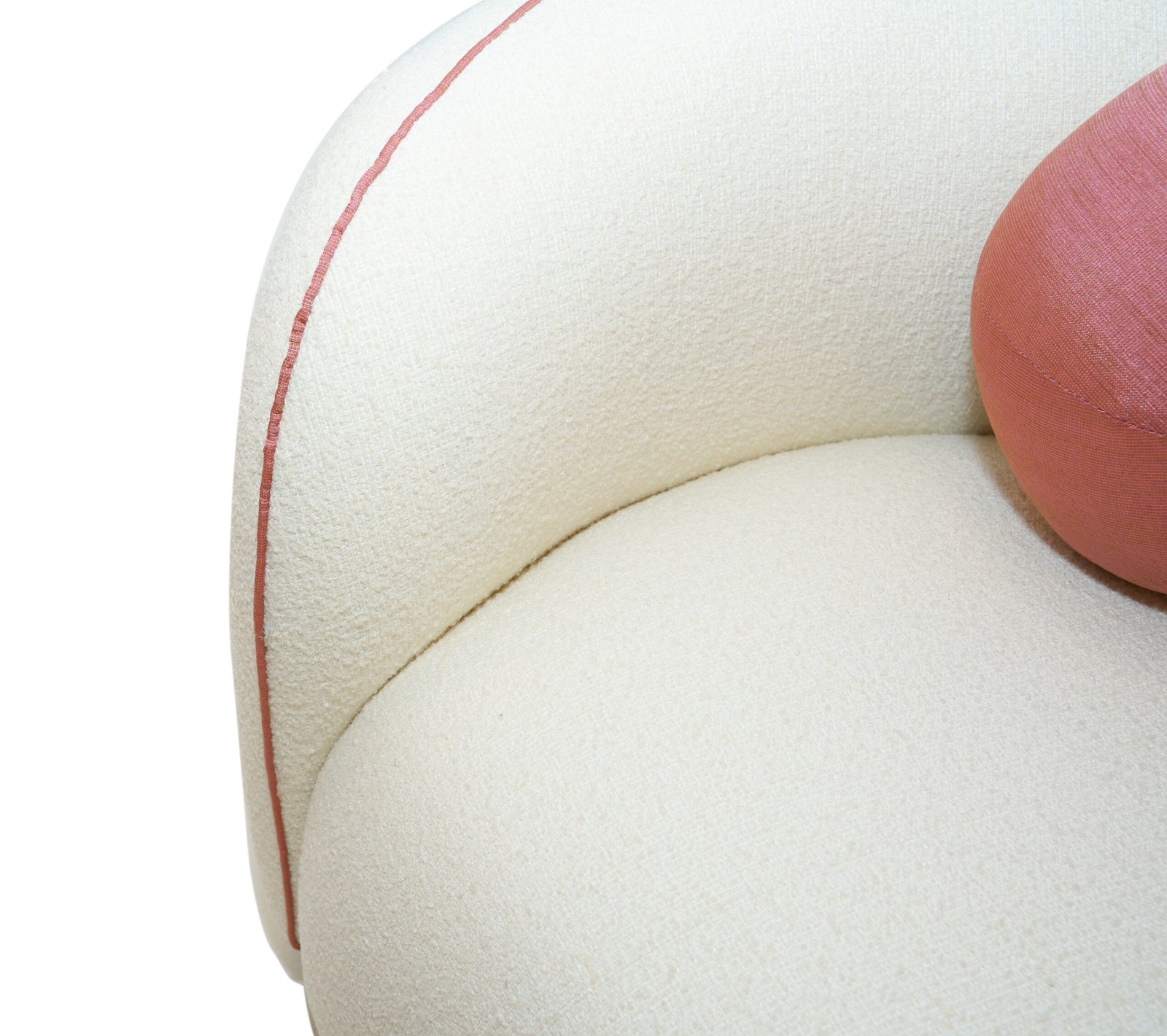 Modrest - Sofá moderno de 3 plazas de tela blanco roto Winfree - Image 3