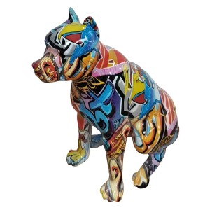 Modrest Graffiti Dog Escultura moderna multicolor