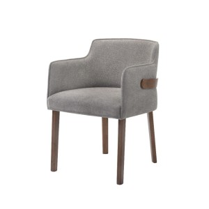 Juego de comedor moderno Modrest Jordan en nogal y gris