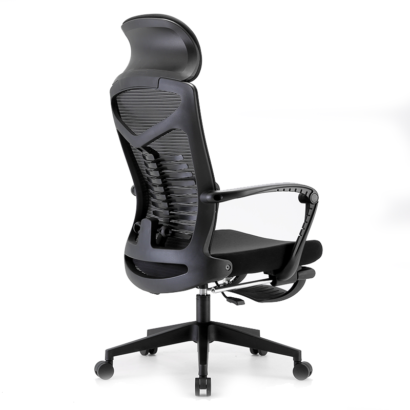Silla Ejecutiva S81 Con Descansa Pies Mesh y Tela Color Negro - Image 2