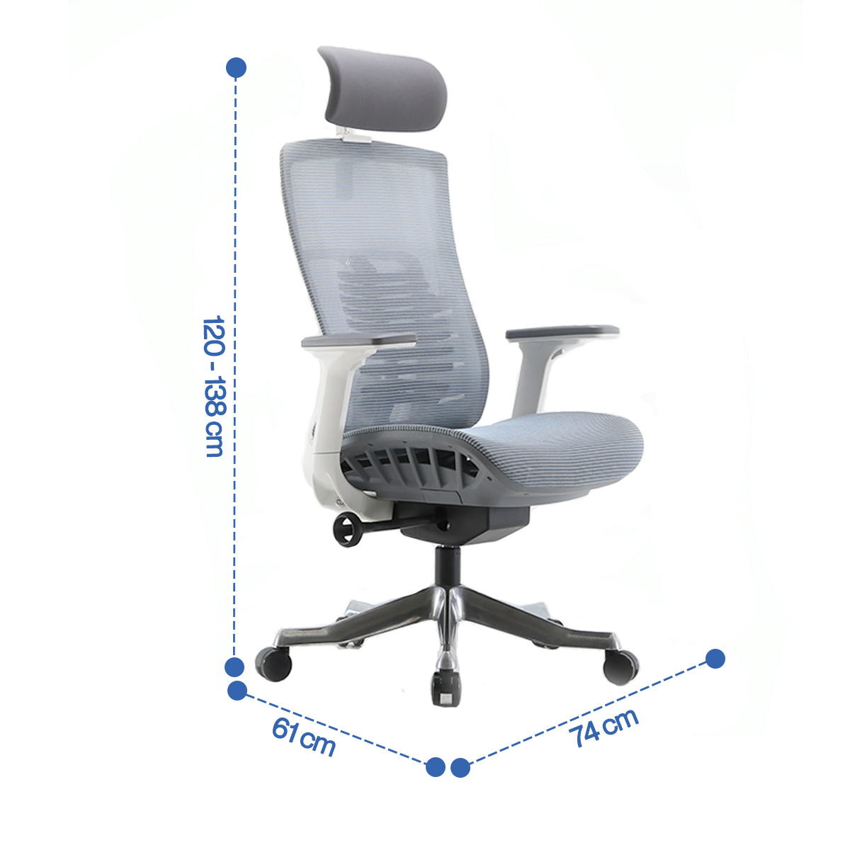 Silla Ejecutiva S93 Mesh Gris - Image 7