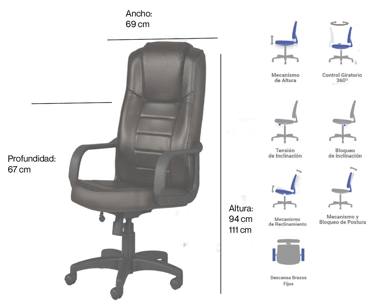 Silla Ejecutiva Alfaro - Diseño Moderno y Ergonómico - Image 2