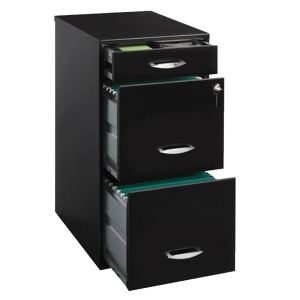 Archivero Vertical Metálico 1 Papelero y 2 Archiveros