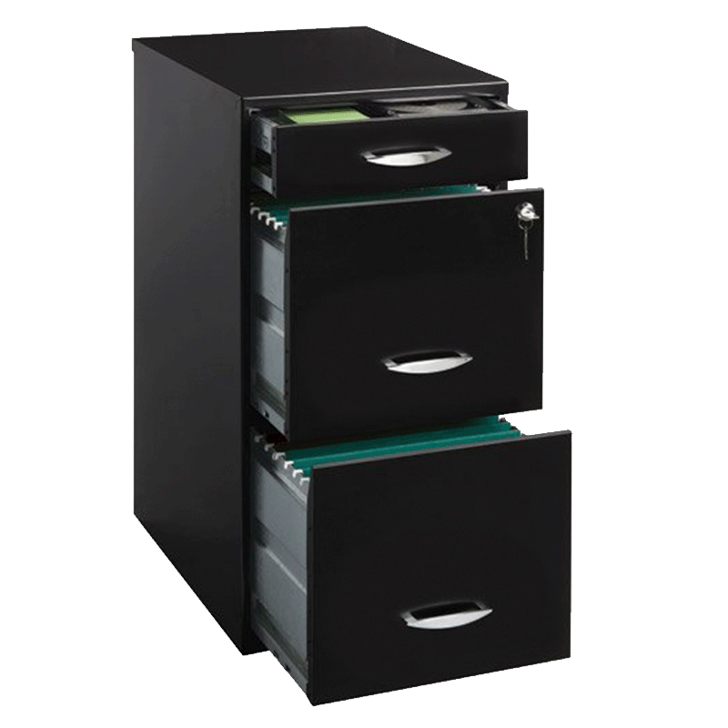 Archivero Vertical Metálico 1 Papelero y 2 Archiveros