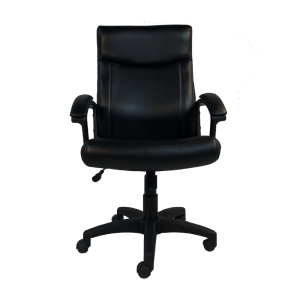 Silla Ejecutiva Apolo en Vinipiel Negro