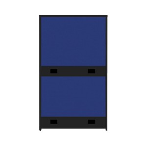 Mampara de piso privatt (marco negro) 160120