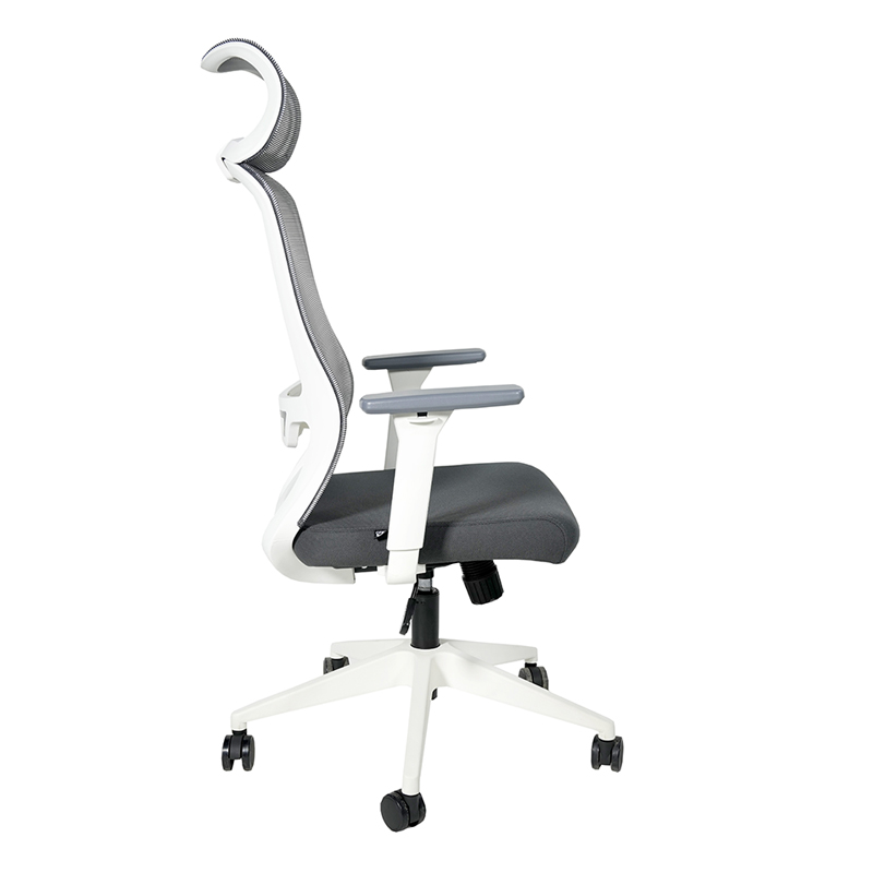 Silla Ejecutiva H7 Mesh Gris Estructura Blanca - Image 2