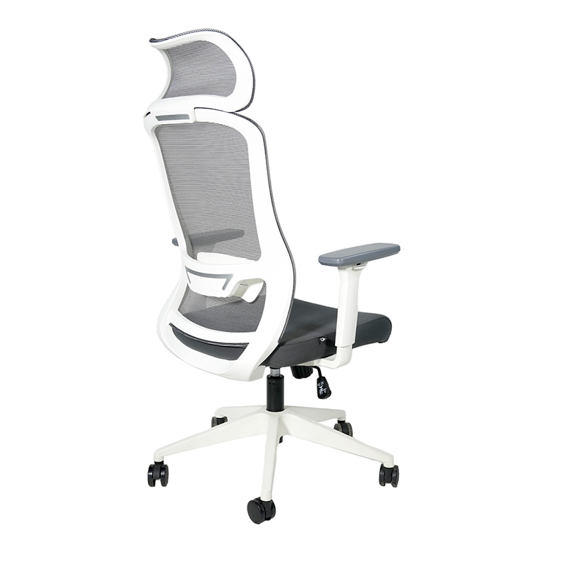 Silla Ejecutiva H7 Mesh Gris Estructura Blanca - Image 3
